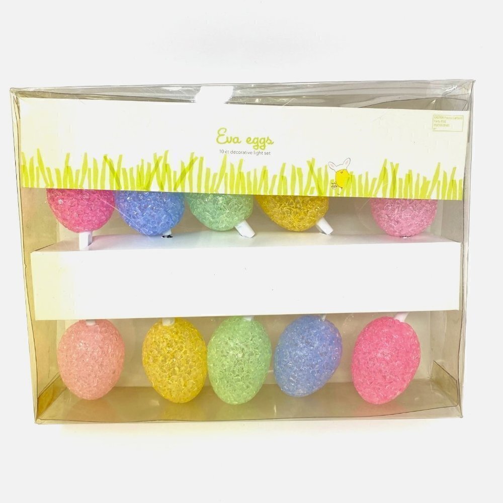 Vintage Target EVA Decorative Easter Eggs String Light Set 10 Count